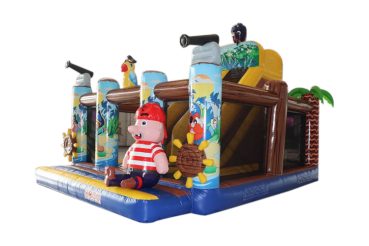 Hüpfburg Pirat Multiplay in 6,9m x 5,4m x 5,6mh