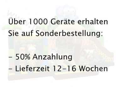 Hüpfburg und Rutsche Pilz/Champignon 7x6x5m