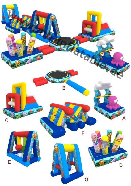 XXL Aufblasbare Kombination Wasser Spiel Game 26m x 16m x 5m